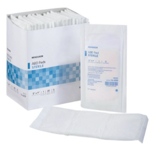 Abdominal Pad McKesson 5 X 9 Inch Sterile 1 per Pack