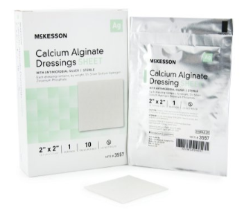 Silver Alginate Dressing McKesson 2 X 2 Inch Sterile