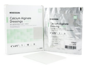 Silver Alginate Dressing McKesson 4 X 4.75 Inch Sterile