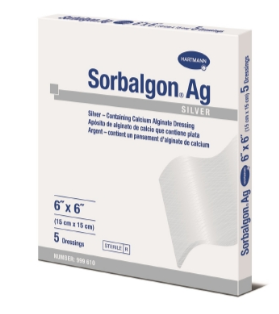 Silver Alginate Dressing Sorbalgon® Ag 6 X 6 Inch Sterile