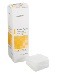 Gauze Sponge McKesson 2 X 2 Inch 8-Ply NonSterile 200 per Pack