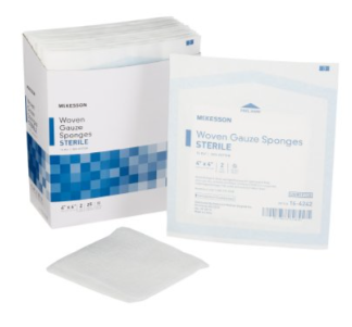 Gauze Sponge McKesson 4 X 4 Inch 12-Ply Sterile 2 per Pack