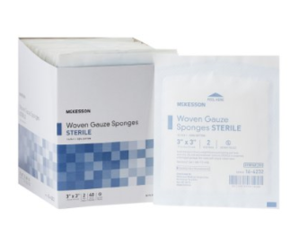 Gauze Sponge McKesson 3 X 3 Inch 12-Ply Sterile 2 per Pack