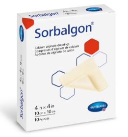 Alginate Dressing Sorbalgon® Calcium Alginate / Polysorbate 2 X 2 Inch Square