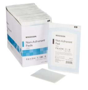 Non-Adherent Dressing McKesson 2 X 3 Inch Sterile 100 per Pack