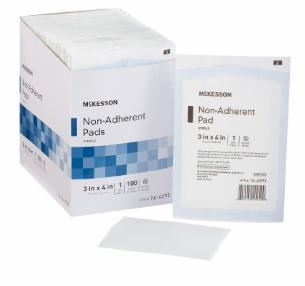 Non-Adherent Dressing McKesson 3 X 4 Inch Sterile 100 per Pack