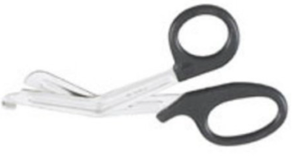 Bandage Scissors Vantage® Universal 7-1/2 Inch Length Stainless Steel / Plastic NonSterile Black Angled Blunt Tip